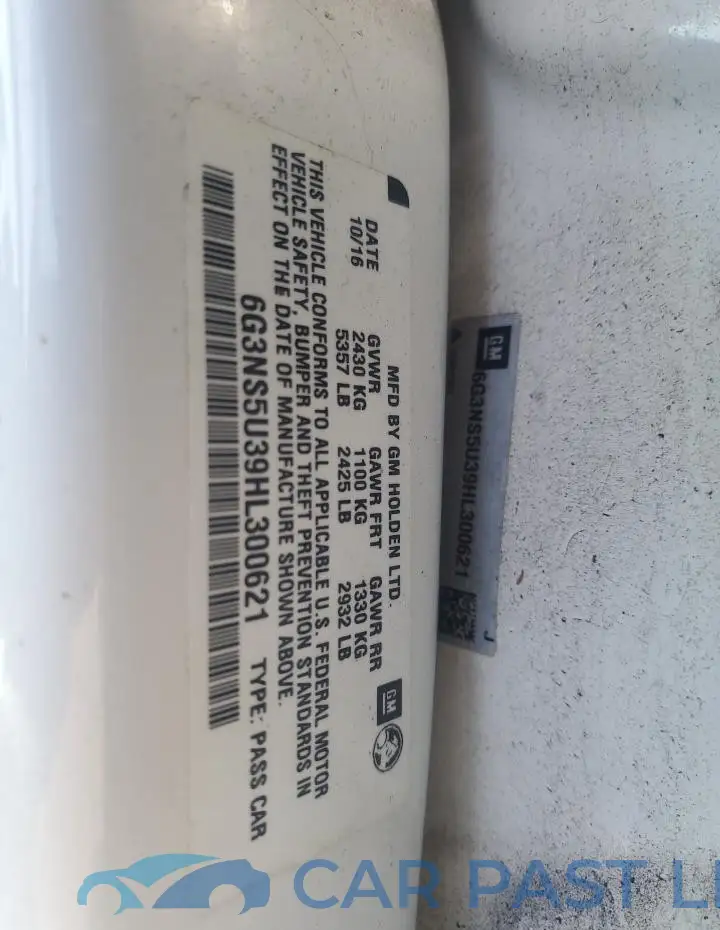 6G3NS5U39HL300621# 12