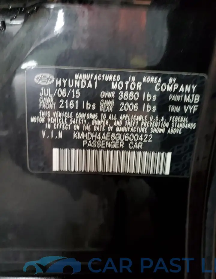 KMHDH4AE8GU600422# 12
