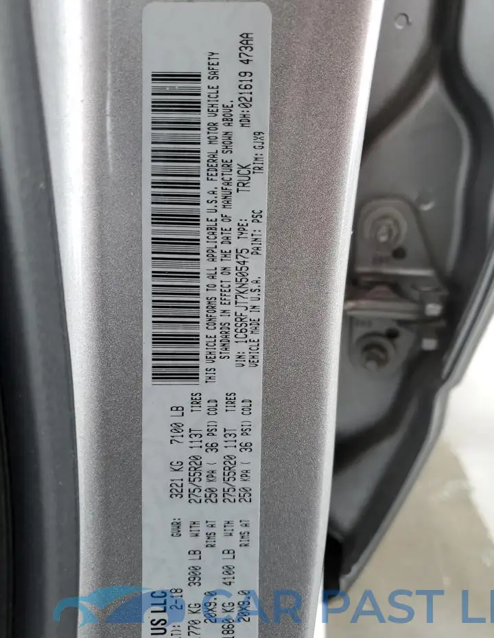 1C6SRFJT7KN505475# 13