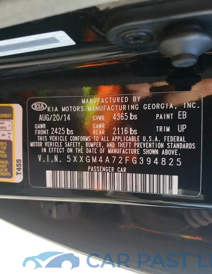 5XXGM4A72FG394825# 13