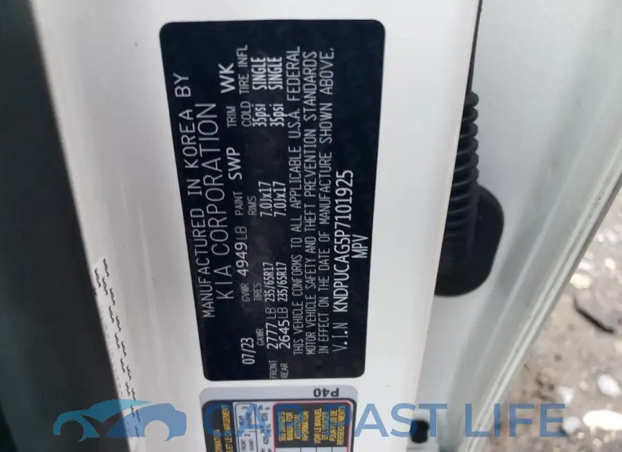 KNDPUCAG5P7101925# 13
