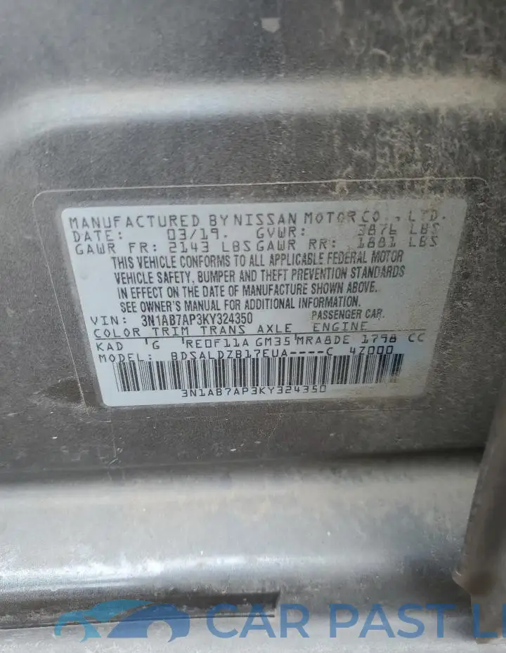 3N1AB7AP3KY324350# 12