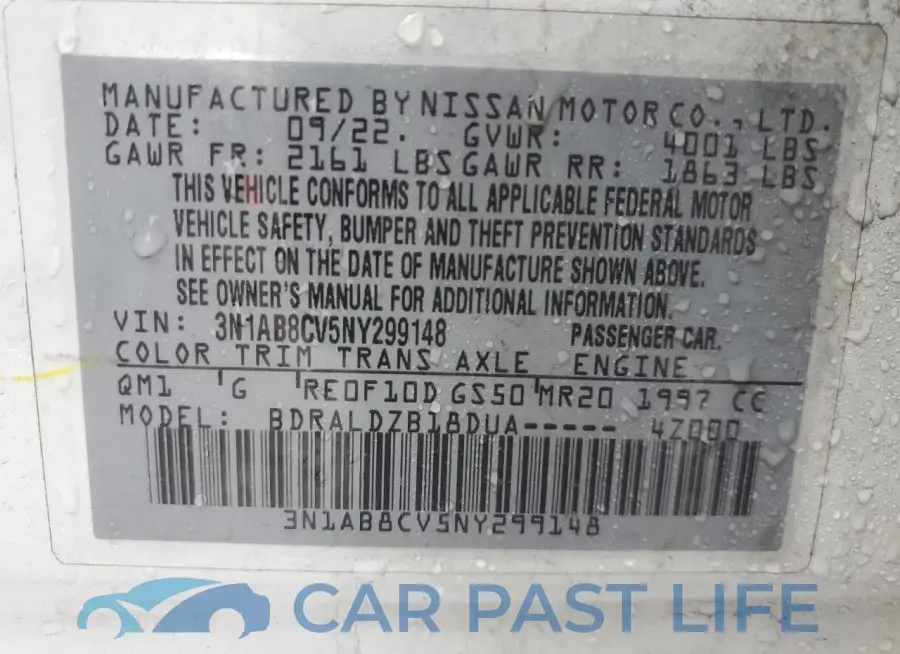 3N1AB8CV5NY299148# 12