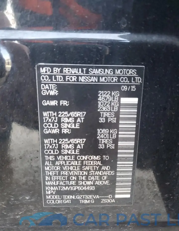 KNMAT2MV1GP604493# 12