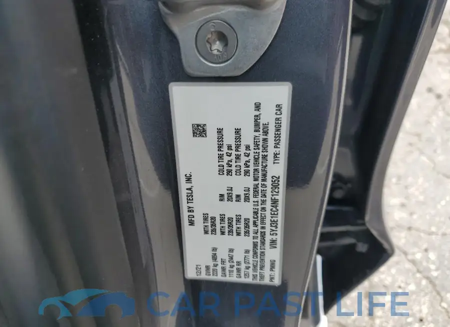 5YJ3E1EC4NF129052# 12