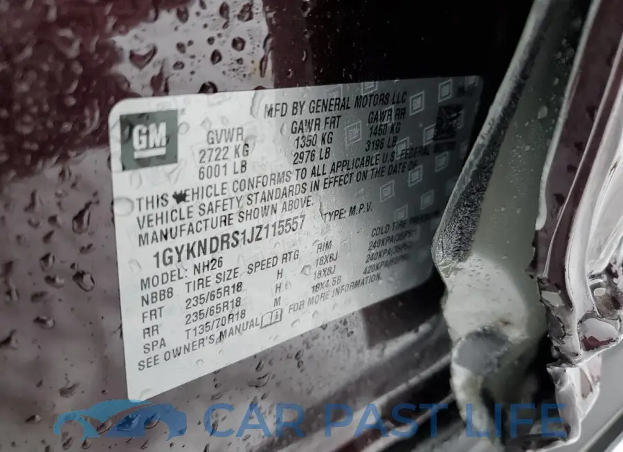 1GYKNDRS1JZ115557# 13