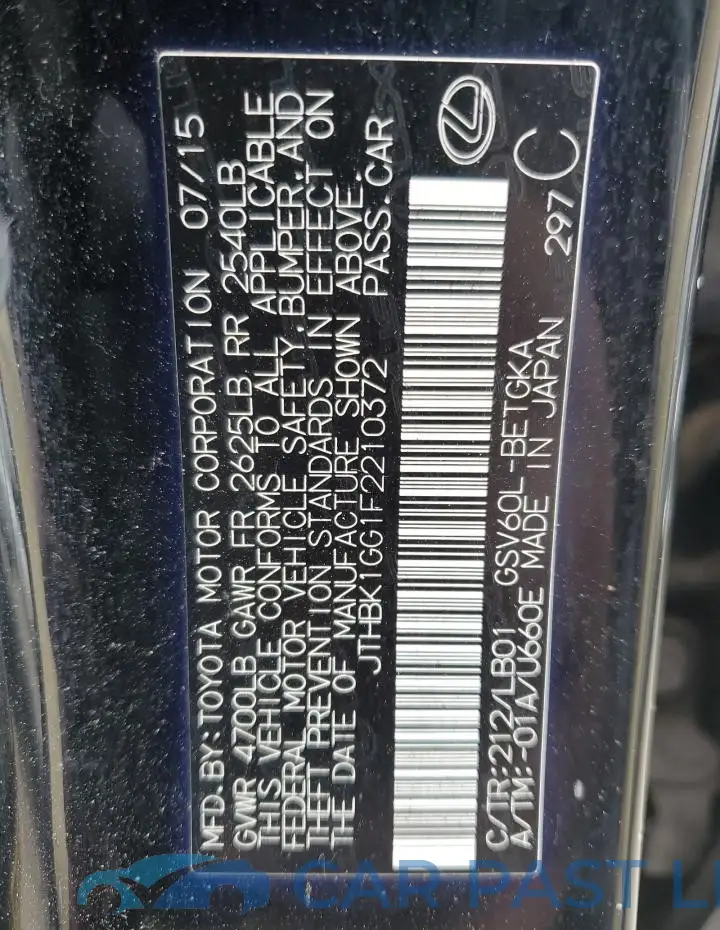 JTHBK1GG1F2210372# 13