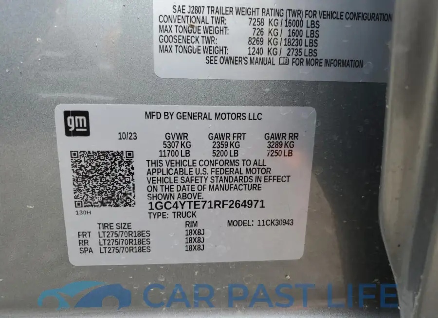 1GC4YTE71RF264971# 12