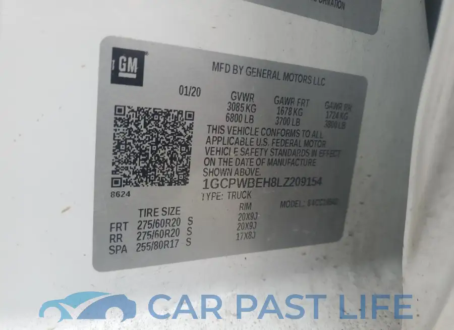1GCPWBEH8LZ209154# 12
