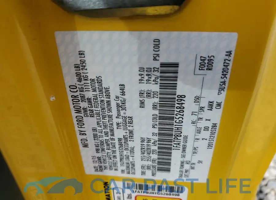 1FATP8UH1G5268498# 12