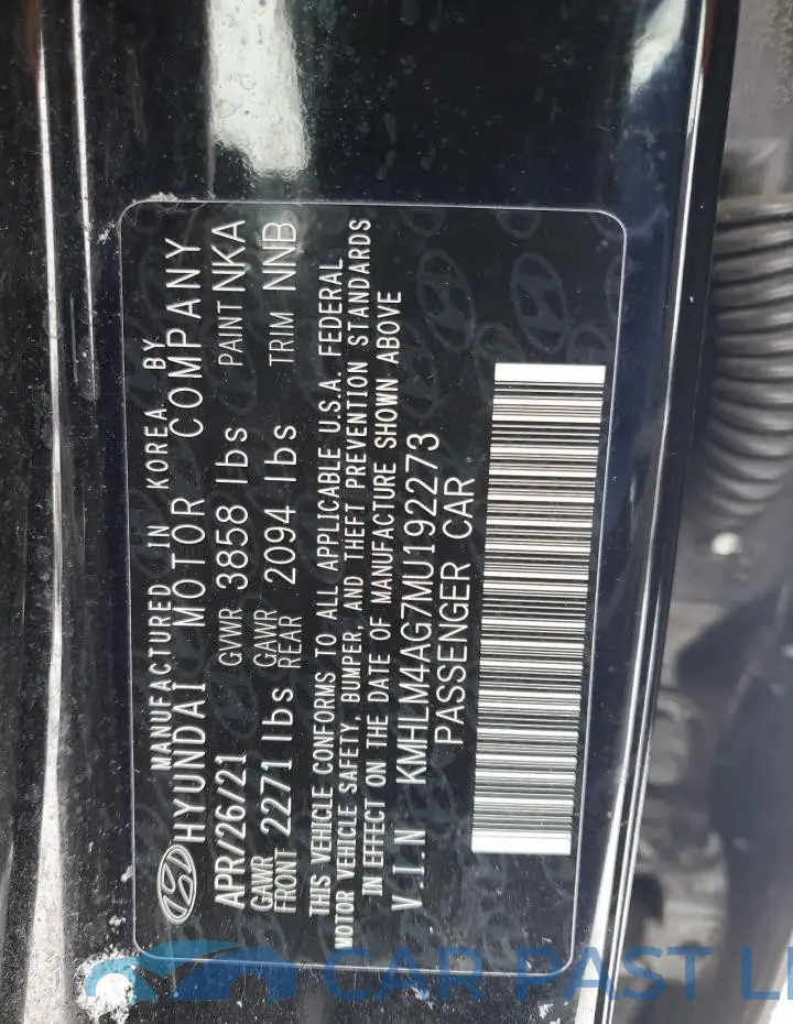 KMHLM4AG7MU192273# 12