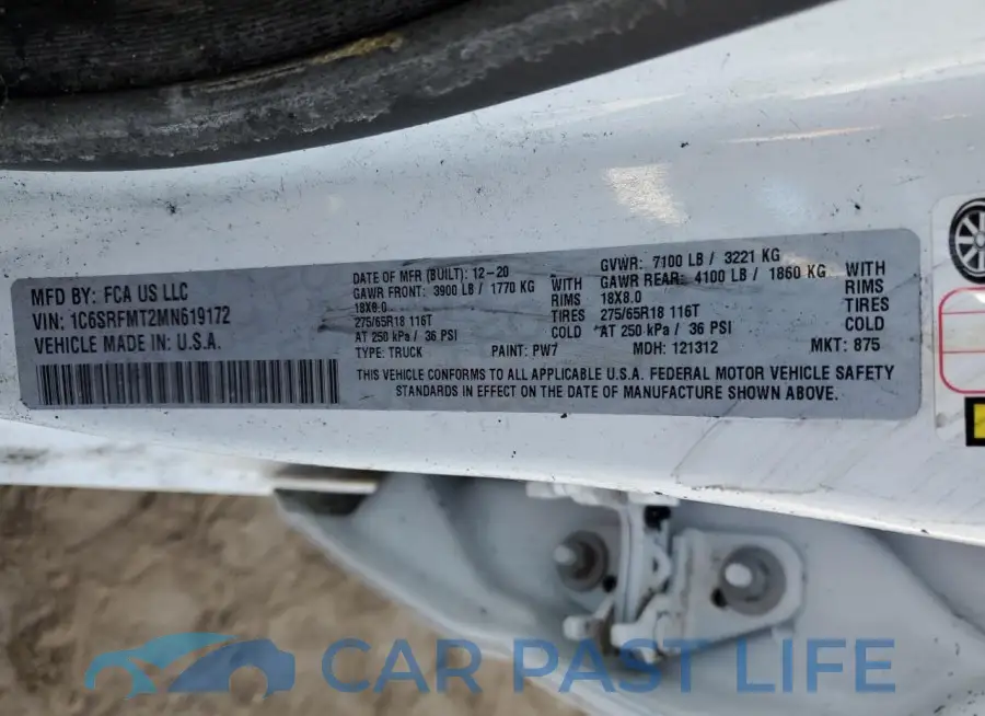 1C6SRFMT2MN619172# 12