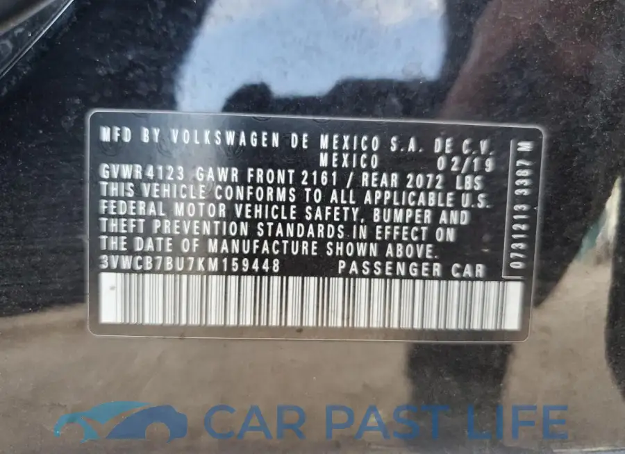 3VWCB7BU7KM159448# 12