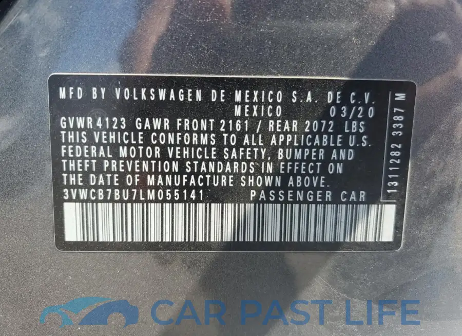 3VWCB7BU7LM055141# 12
