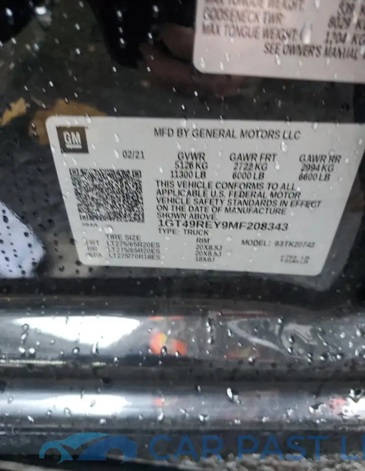 1GT49REY9MF208343# 13