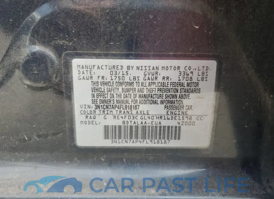 3N1CN7AP4FL918187# 12