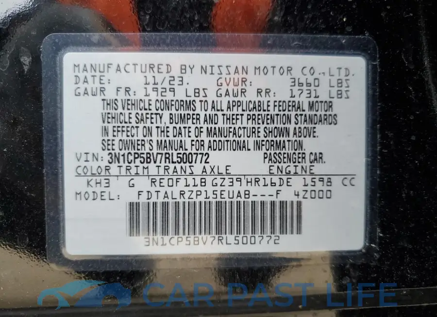 3N1CP5BV7RL500772# 14