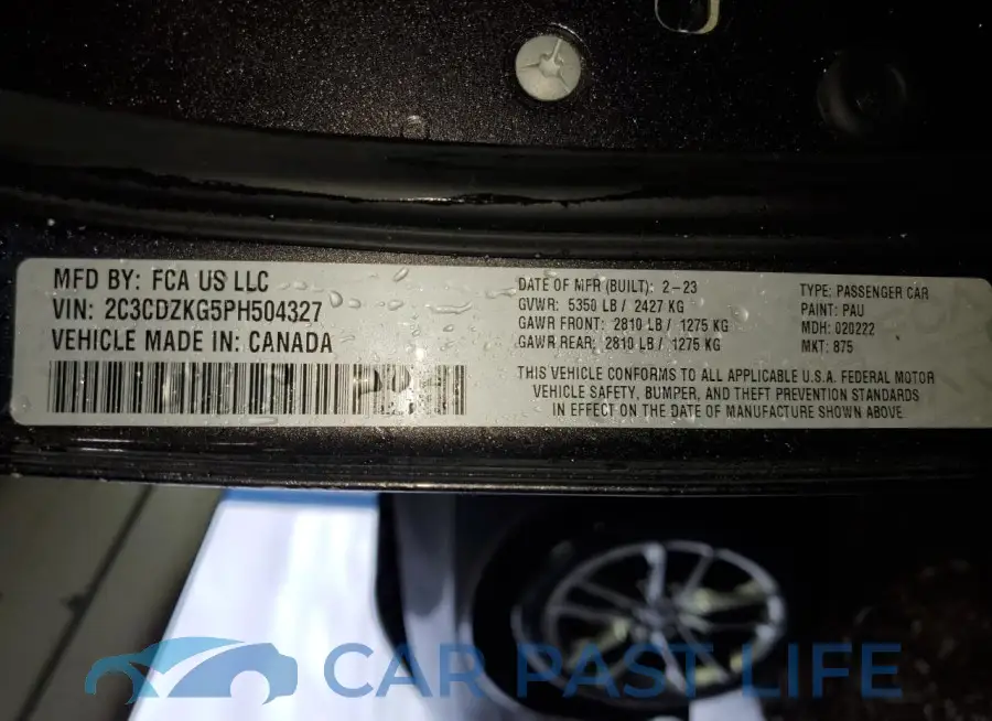 2C3CDZKG5PH504327# 12