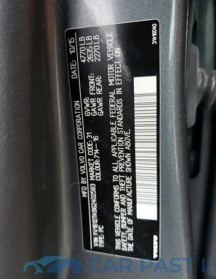 YV1612TK8G2402583# 12