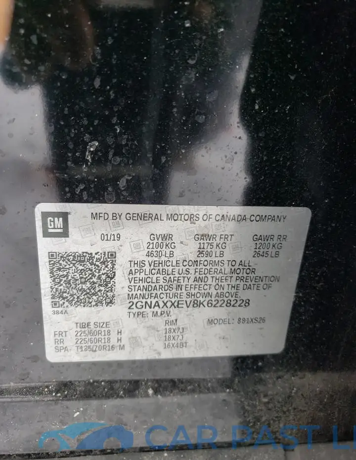 2GNAXXEV8K6228228# 13
