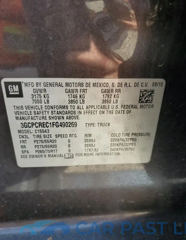 3GCPCREC1FG490269# 12