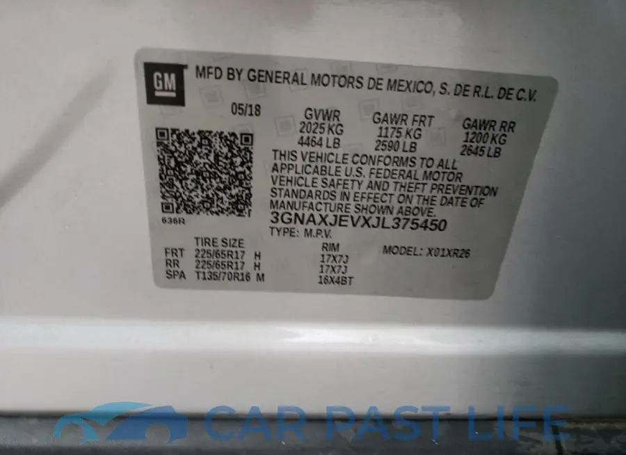 3GNAXJEVXJL375450# 12