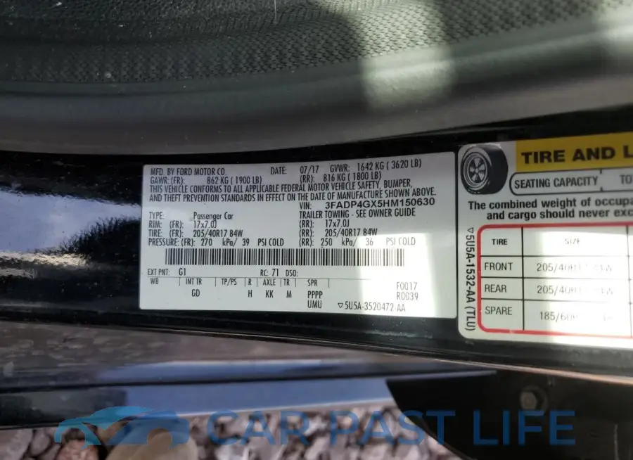 3FADP4GX5HM150630# 12
