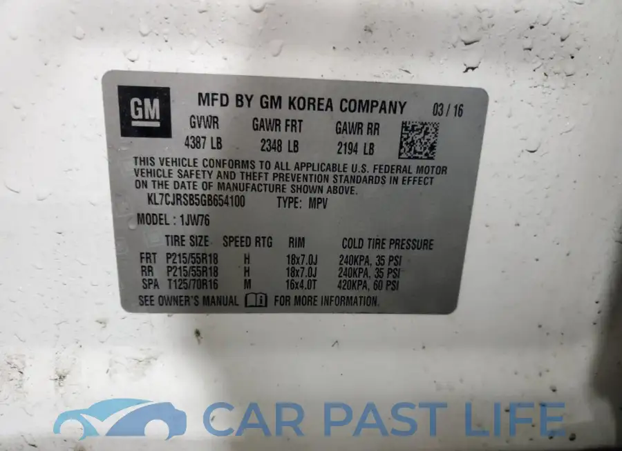 KL7CJRSB5GB654100# 13