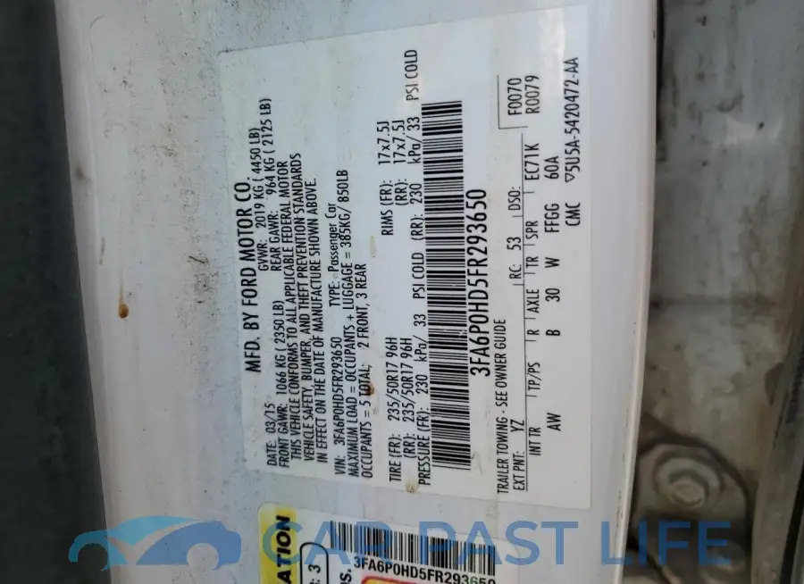 3FA6P0HD5FR293650# 12