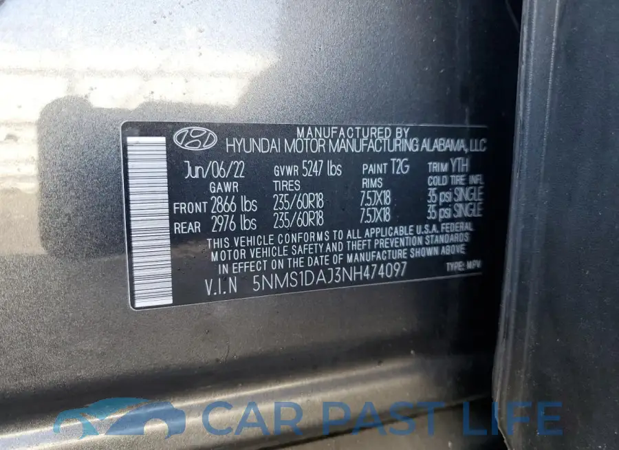 5NMS1DAJ3NH474097# 12