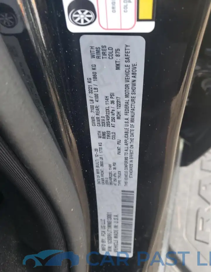 1C6SRFJT1MN613061# 12
