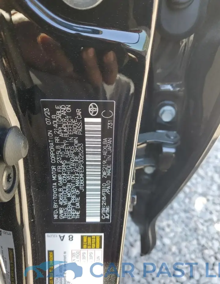 JTDBCMFE5P3025253# 12
