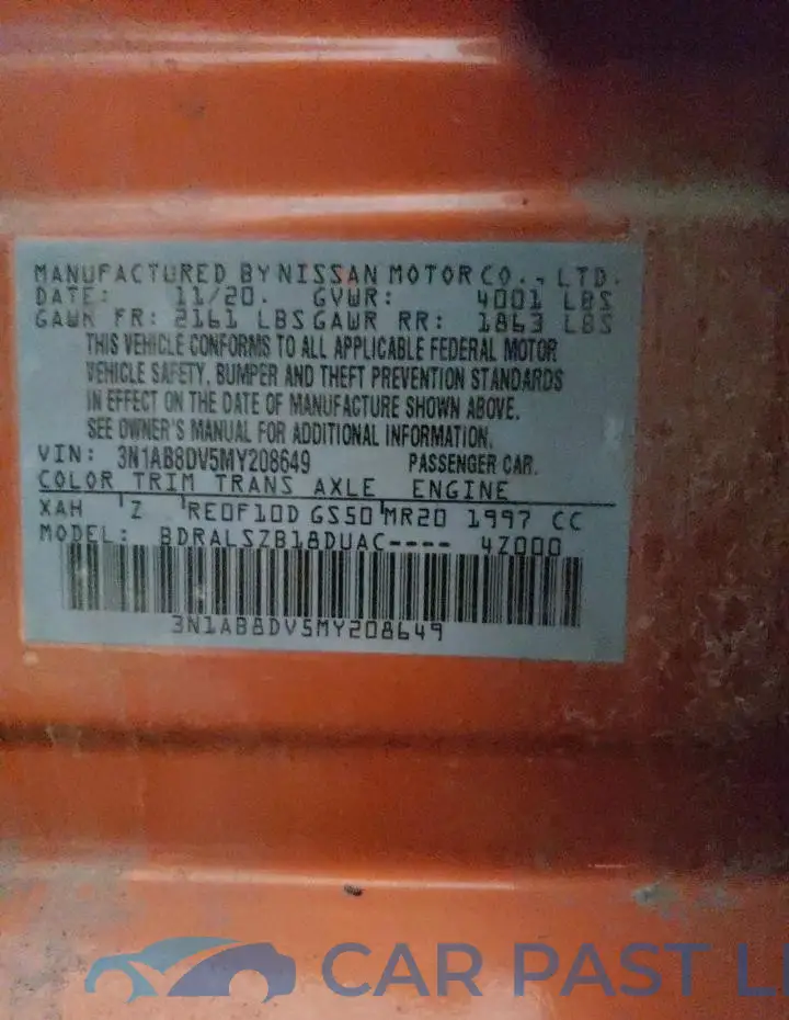 3N1AB8DV5MY208649# 12