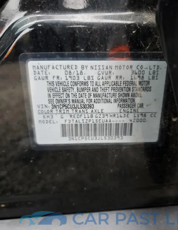 3N1CP5CU3JL530393# 13