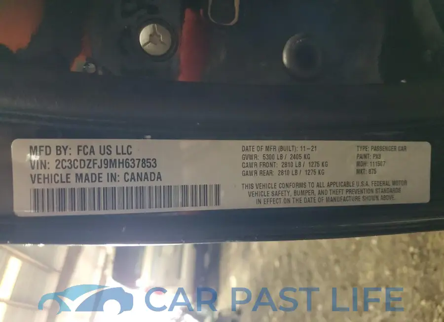 2C3CDZFJ9MH637853# 12