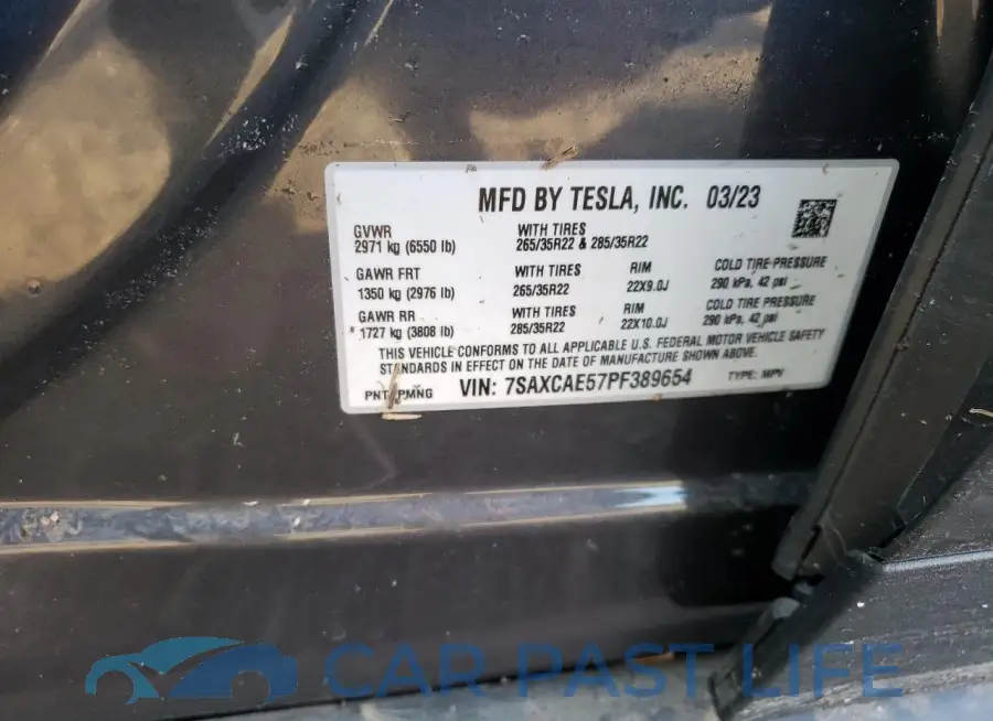 7SAXCAE57PF389654# 12
