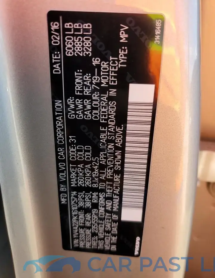 YV4A22PK1G1075714# 13