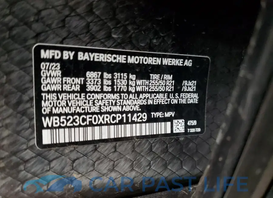 WB523CF0XRCP11429# 14