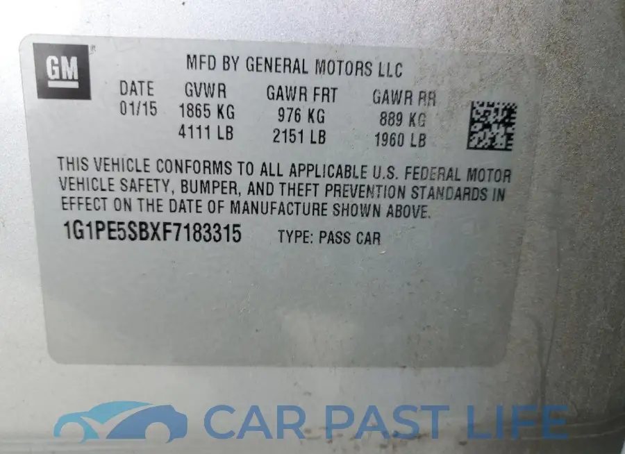 1G1PE5SBXF7183315# 12