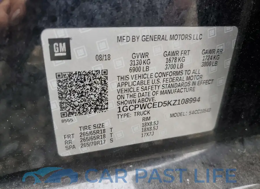 1GCPWCED5KZ108994# 13