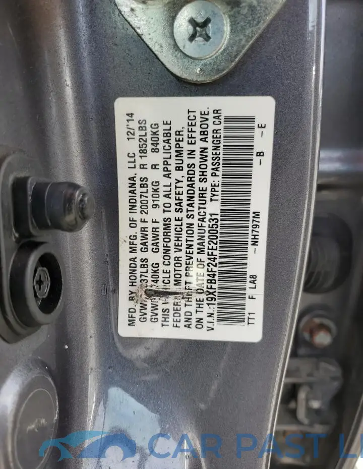 19XFB4F24FE200531# 12