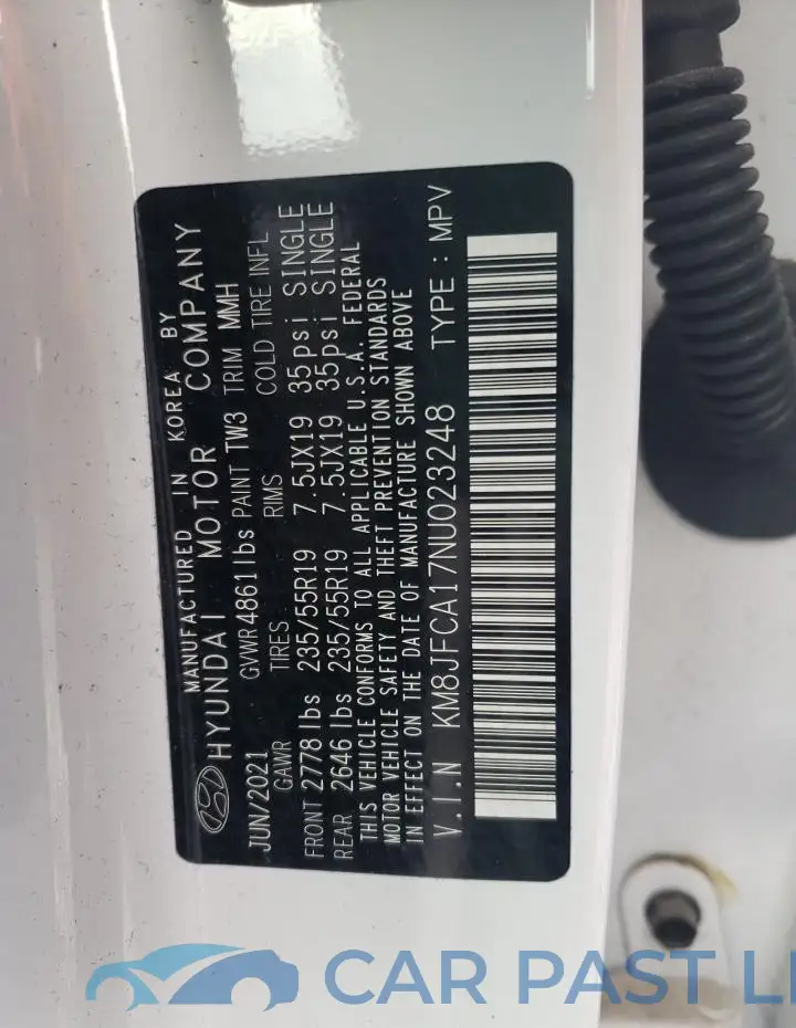 KM8JFCA17NU023248# 12