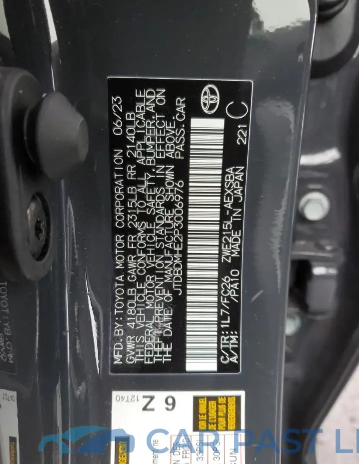 JTDBDMHE2P3006976# 12