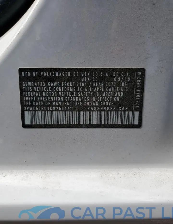3VWC57BU1KM255471# 12