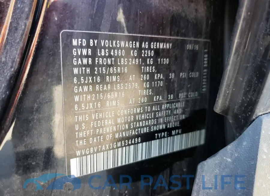 WVGBV7AX3GW534496# 12