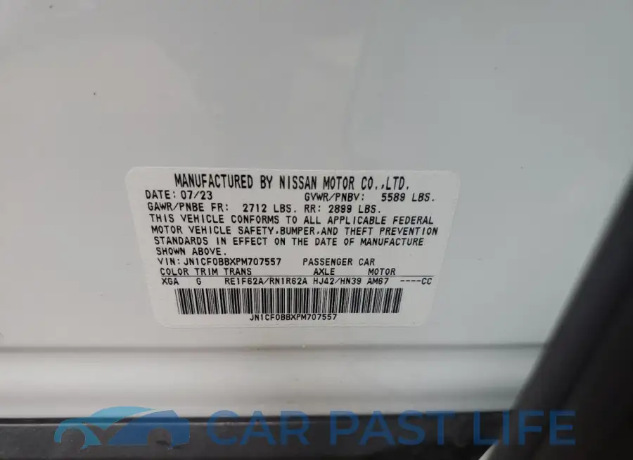 JN1CF0BBXPM707557# 13