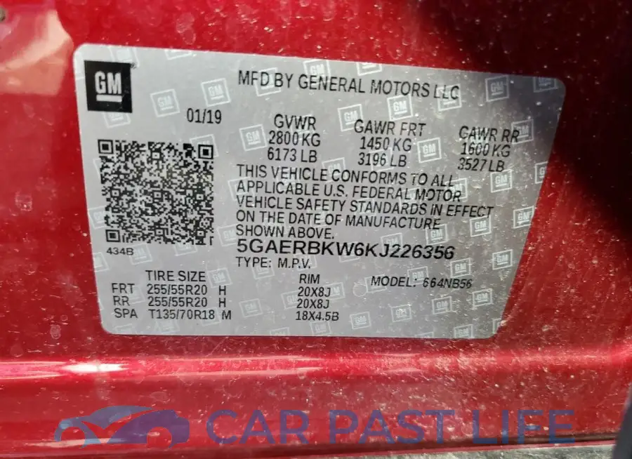 5GAERBKW6KJ226356# 13