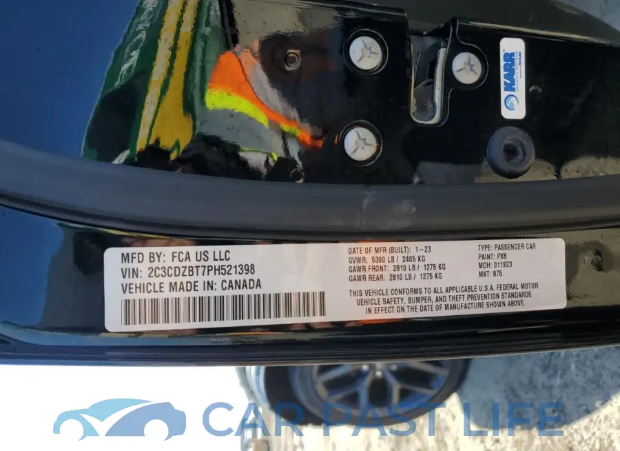2C3CDZBT7PH521398# 13