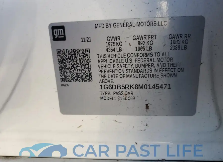 1G6DB5RK8M0145471# 12