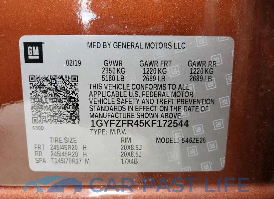 1GYFZFR45KF172544# 13